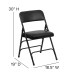 Black Heavy Duty Steel Folding Chair with Vinyl Seat